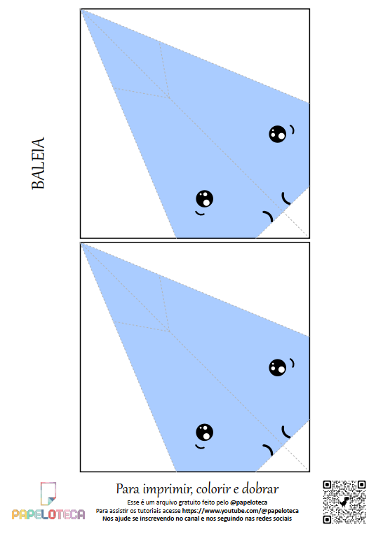 Baleia 2 - Molde origami