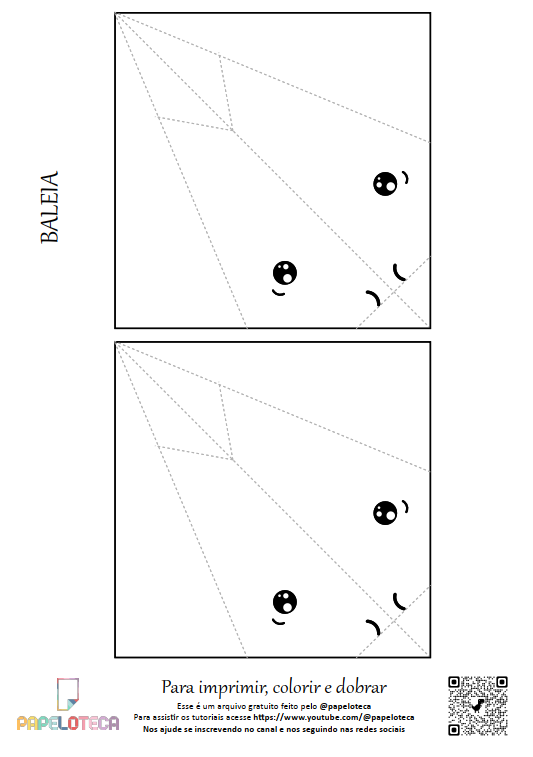 Baleia - Molde origami