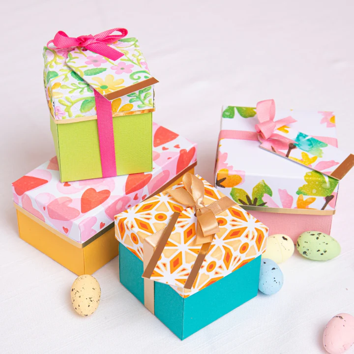 Caixinha quadrada molde para imprimir