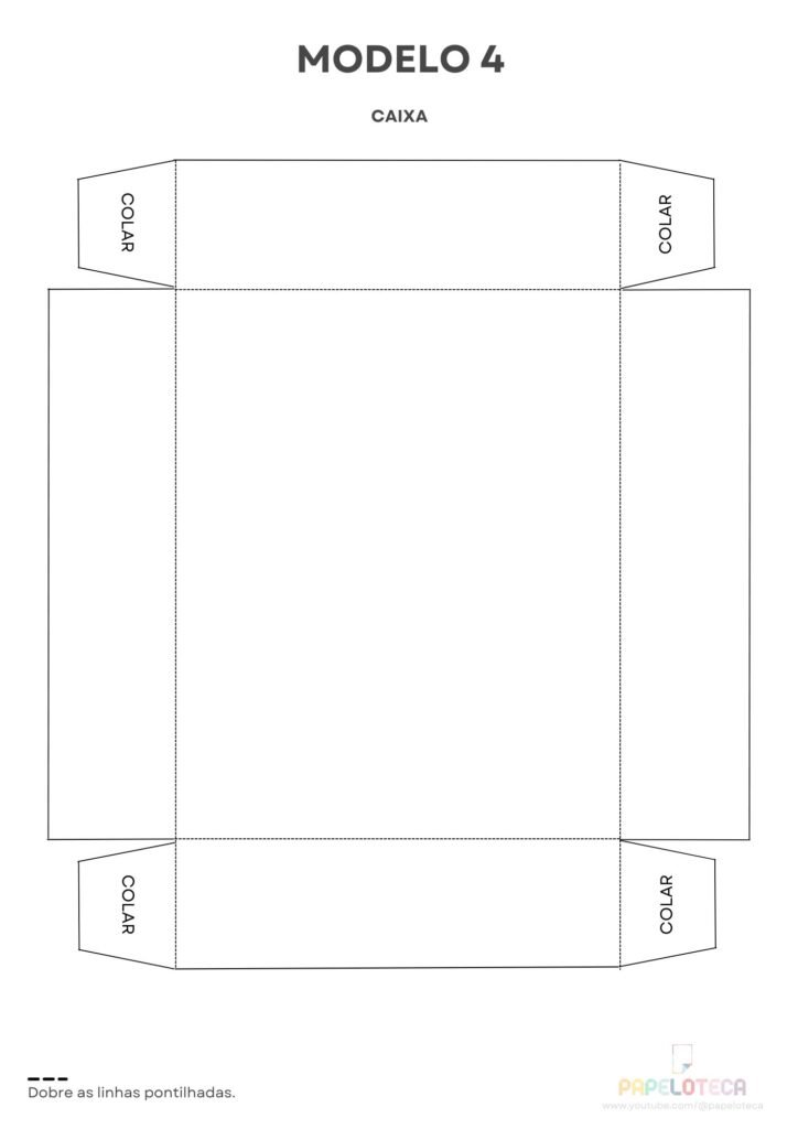 Modelo 4 - Caixinha Molde - Caixa