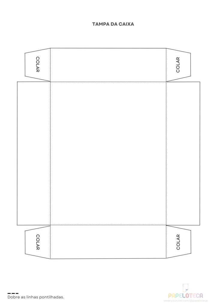 Modelo 4 - Caixinha Molde - Tampa