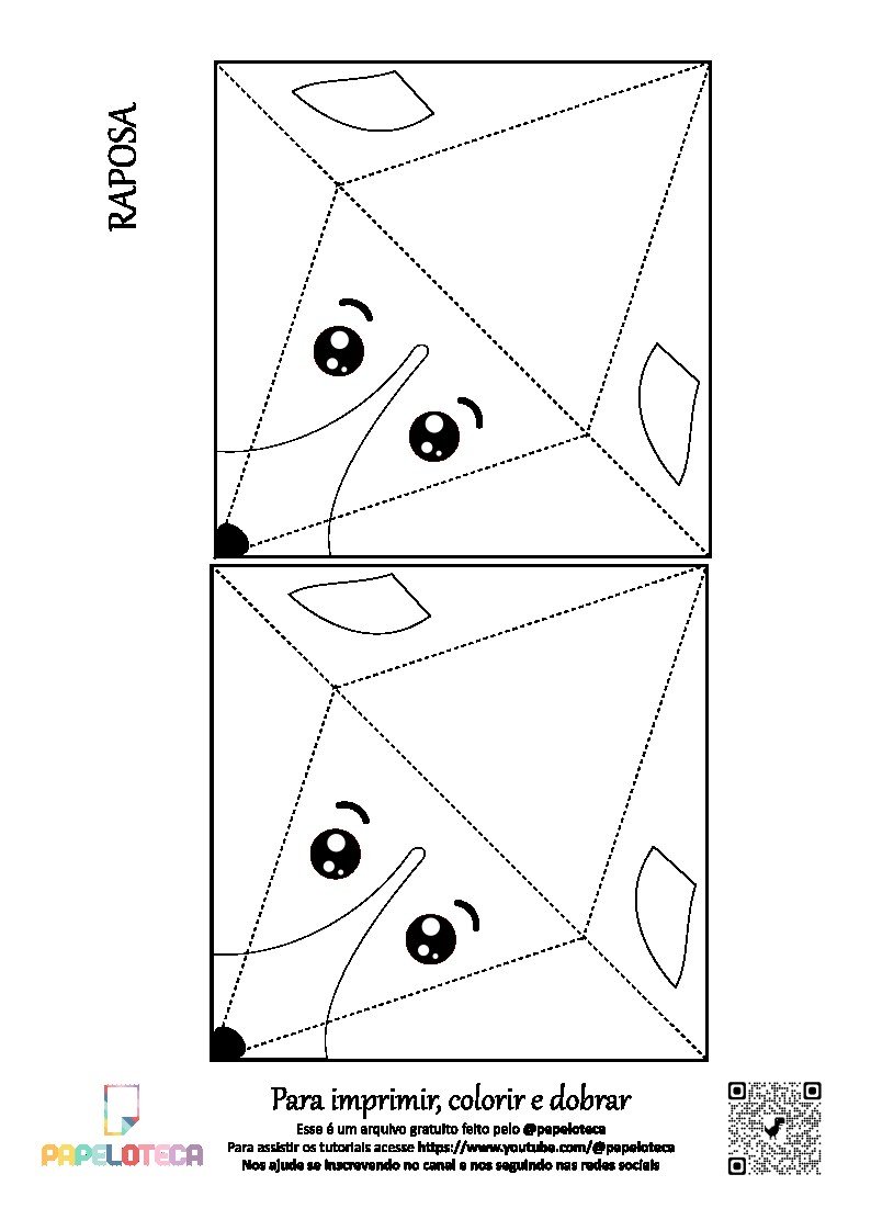Raposa 2 - Molde Origami