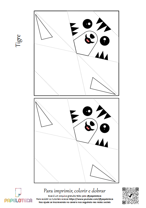 Tigre 2 - Molde Origami