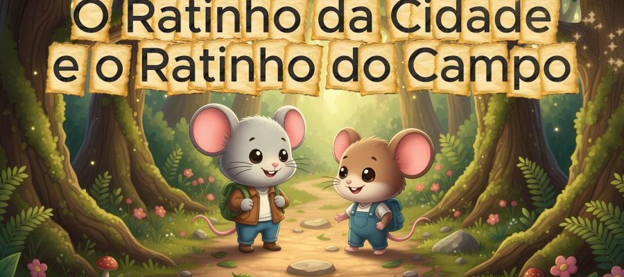 História Infantil - O ratinho da Cidade e o Ratinho do Campo