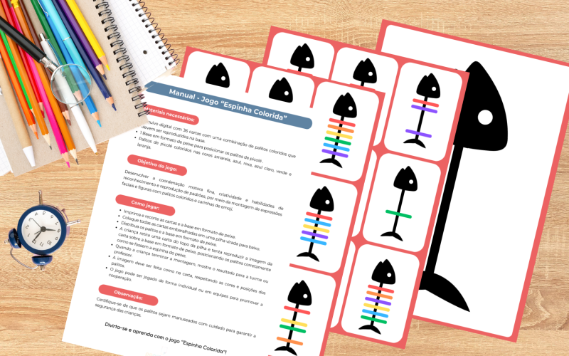Jogo Educativo Espinha Colorida